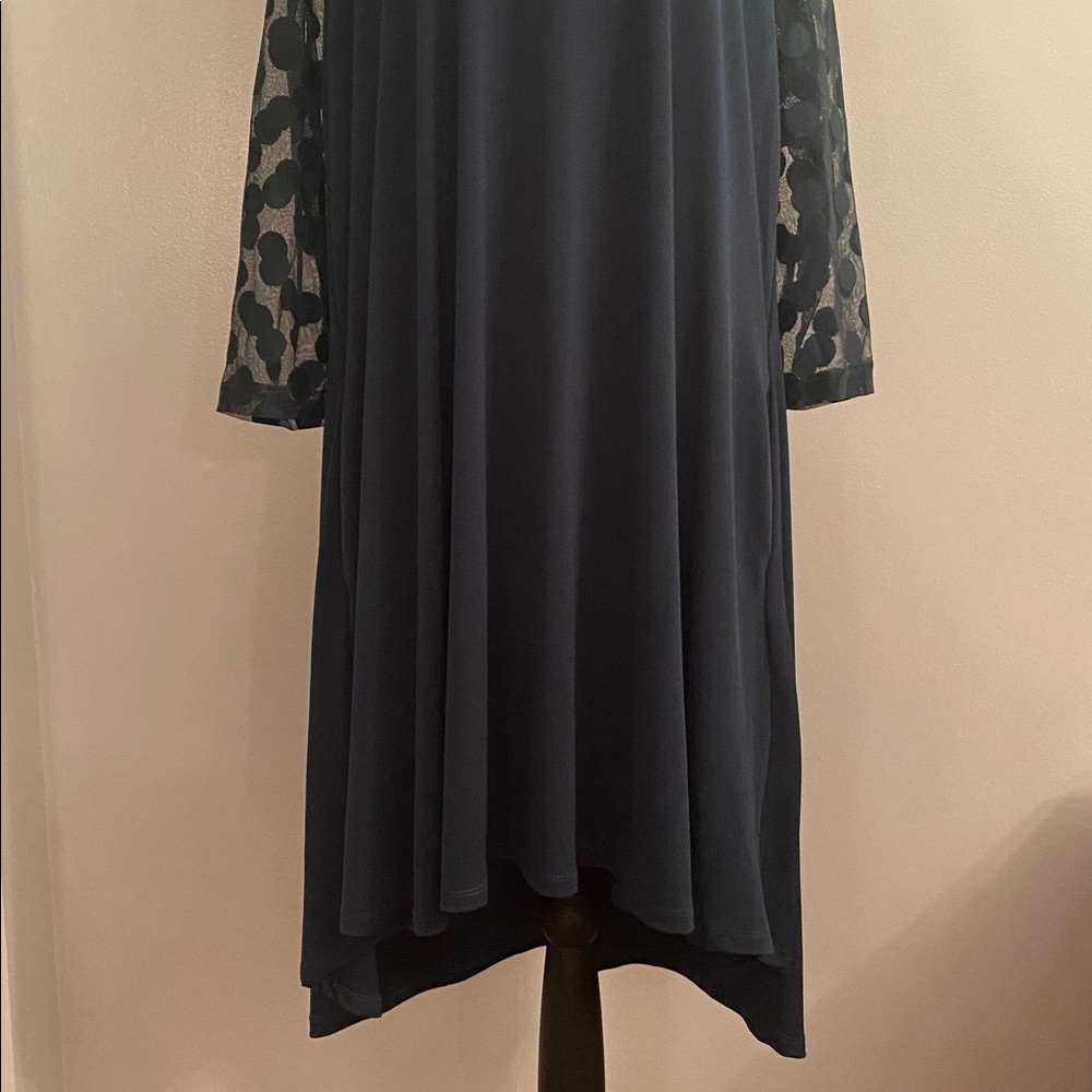 Nina Leonard NWT hi/ low dot dress size XL - Picture 3 of 9